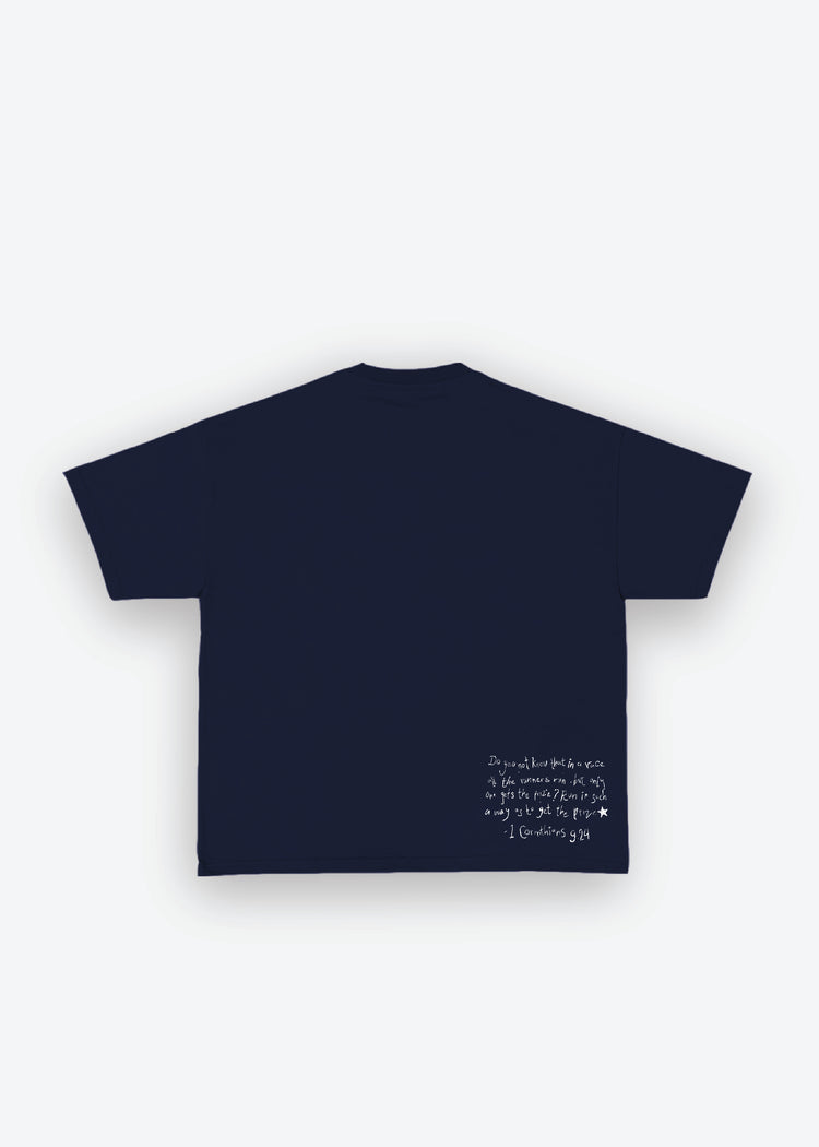 Diamond Cross Ranch Blue Horse Navy T-shirt 