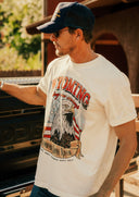 Diamond Cross Ranch Yellowstone Wyoming Wilderness Eagle White T-Shirt