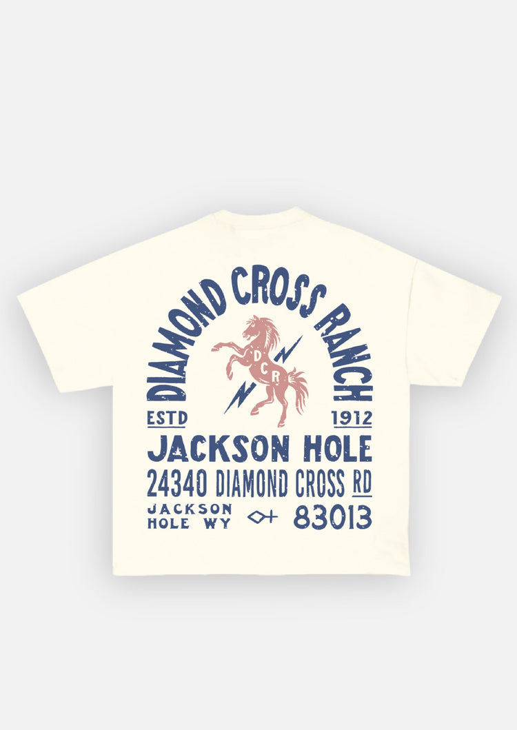 Diamond Cross Ranch White T-Shirt