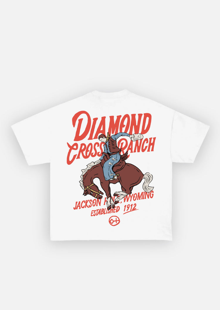 Diamond Cross Ranch Buck Yeah White T-shirt 