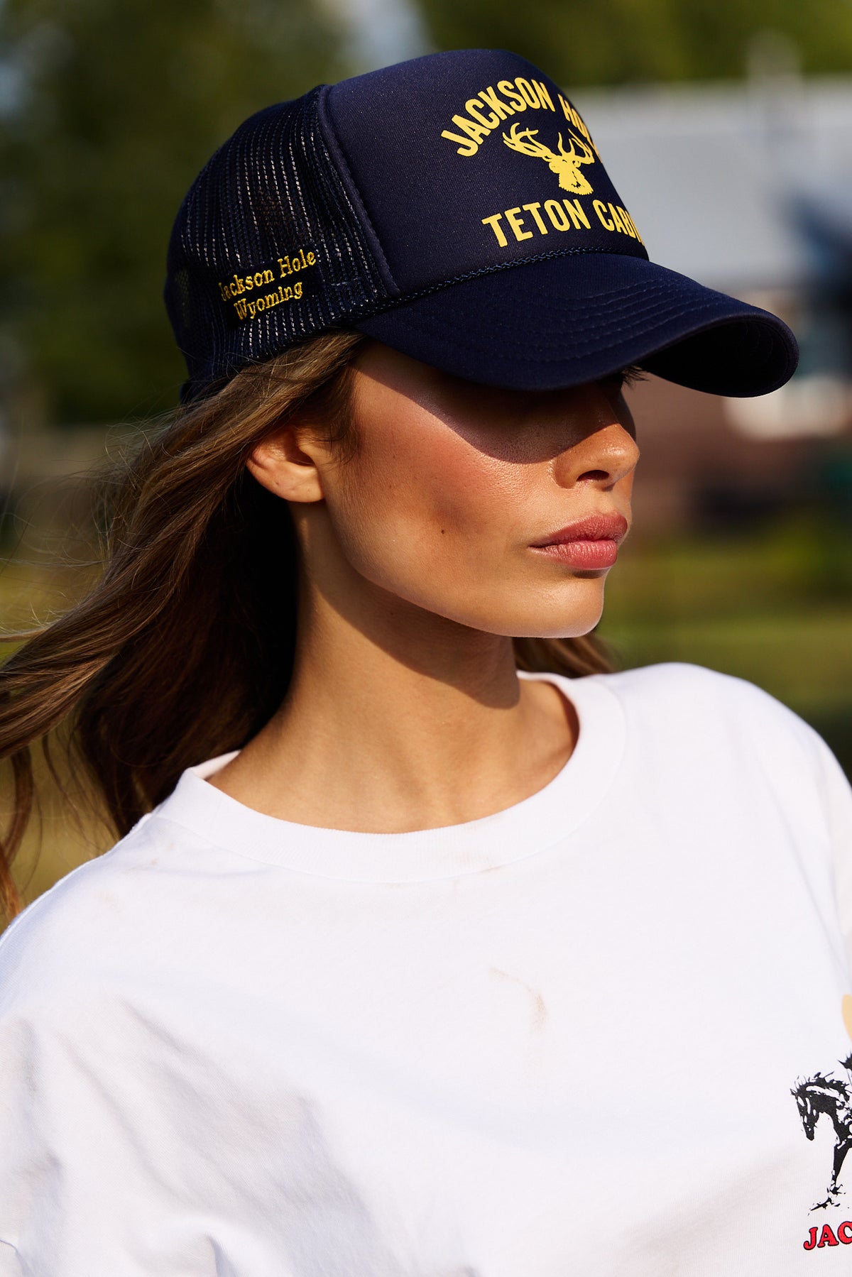 Navy + Yellow | Diamond Cross Ranch Elk Trucker Cap