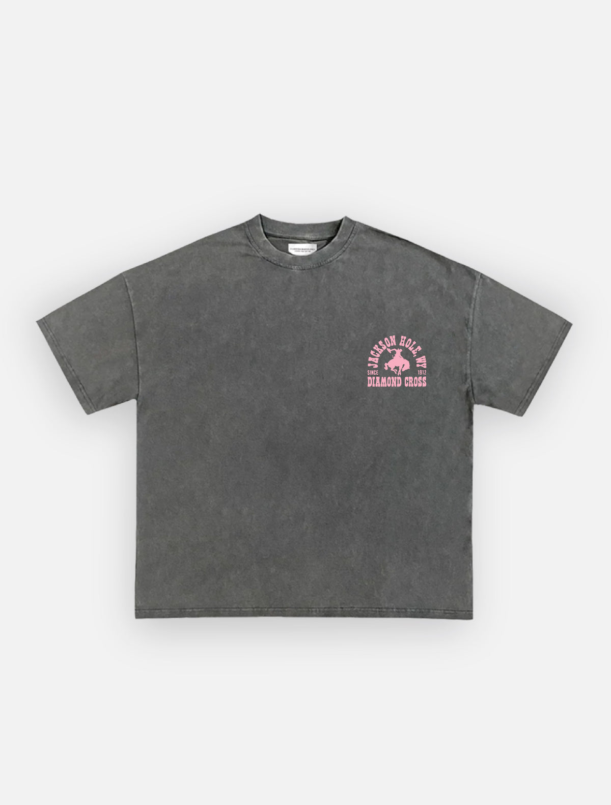 Sun Faded Black & Dusty Rose | Buckin Tee