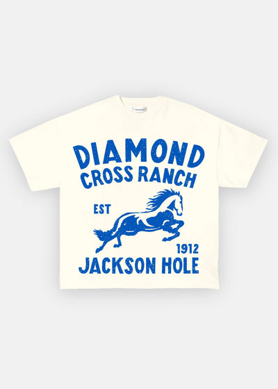 Diamond Cross Ranch Blue Horse T-Shirt
