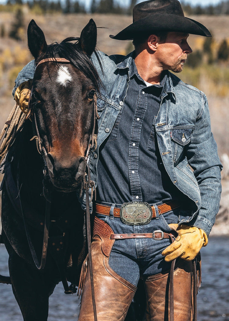 Diamond Cross Ranch Cowboy Buckle