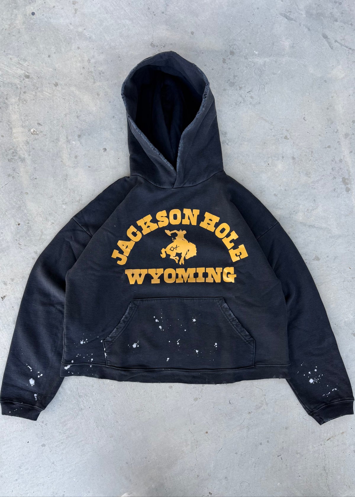 Sun Faded Black Distressed Jackson (Preorder) | The Outlaw Hoodie