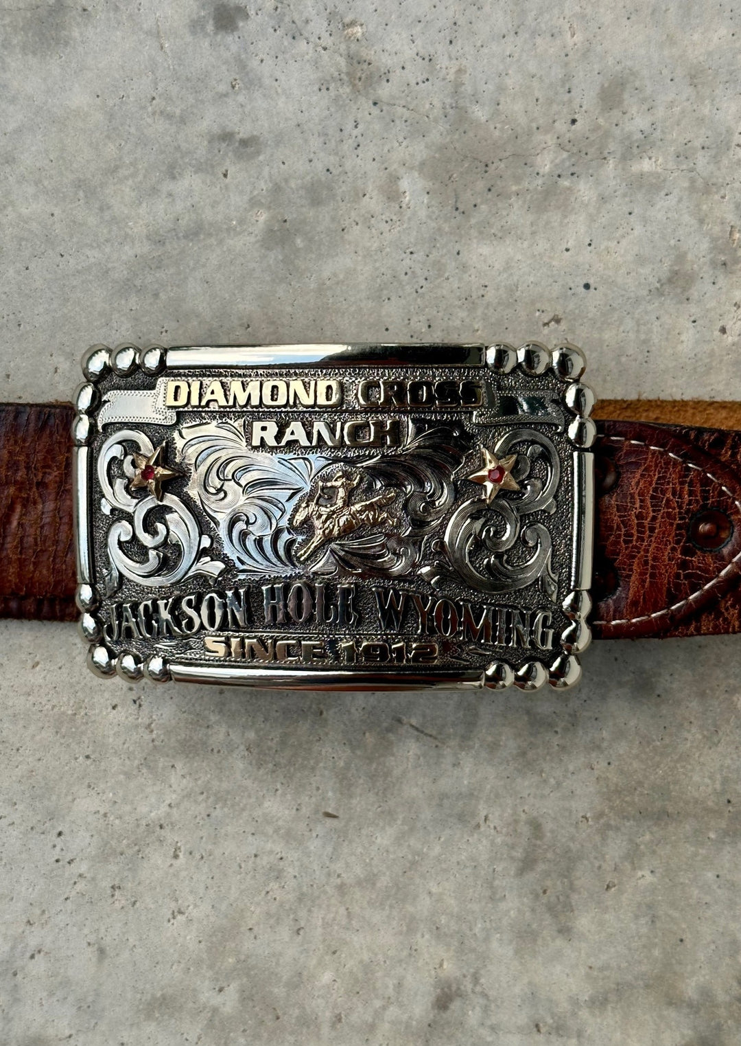 Diamond Cross Ranch Cowboy Buckle