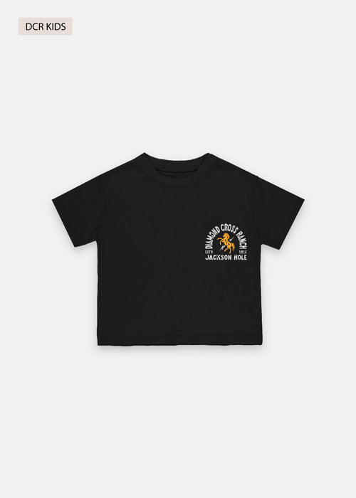 Diamond cross ranch kids black t-shirt