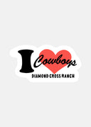 I Heart Cowboys Sticker