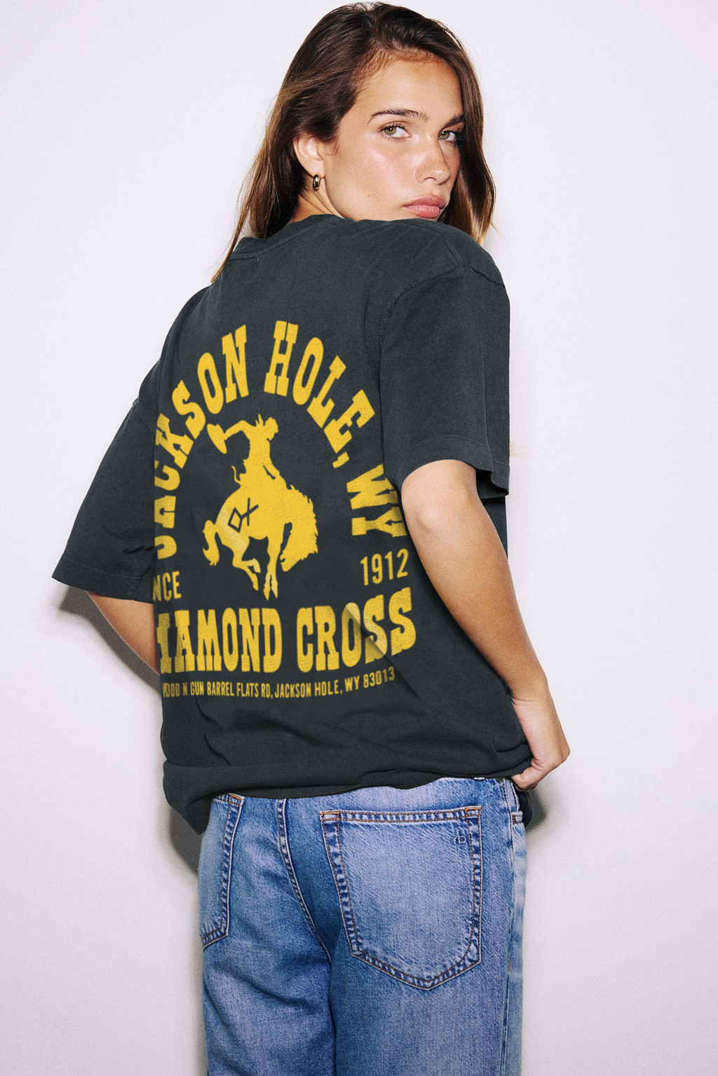 Sun Faded Black & Rodeo Gold | Buckin Tee