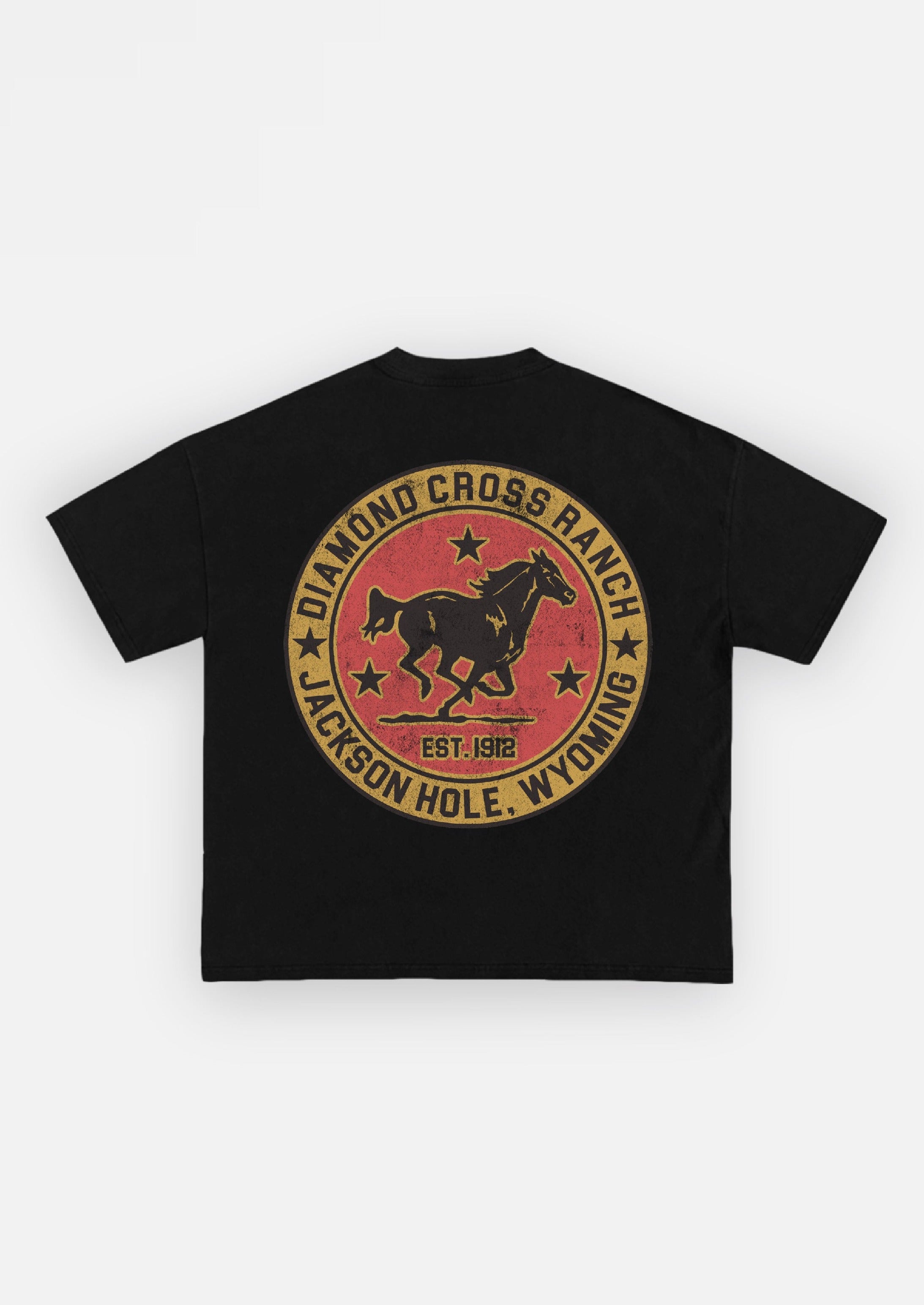Diamond Cross Ranch Circle Horse Black T-Shirt