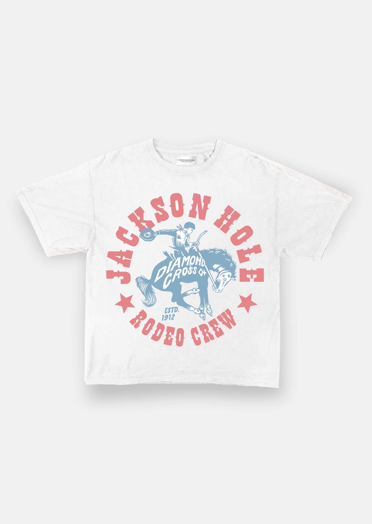 White | Diamond cross ranch Rodeo Crew white t-shirt