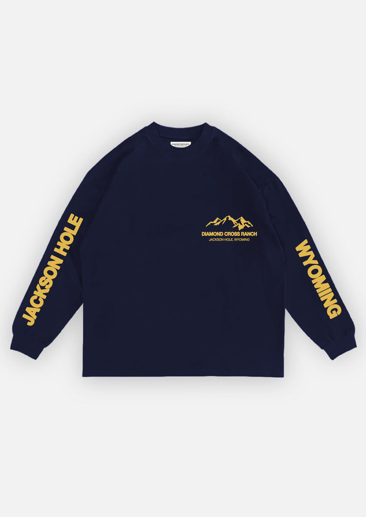 Diamond Cross Ranch Yellowstone Wyoming Navy Trailblazer Longsleeve