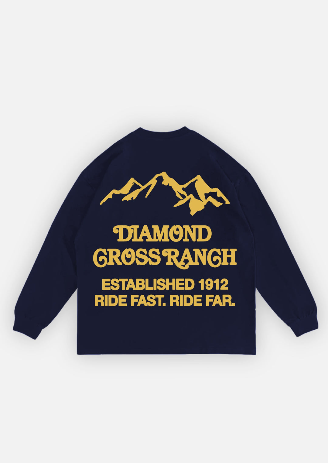 Diamond Cross Ranch Yellowstone Wyoming Navy Trailblazer Longsleeve