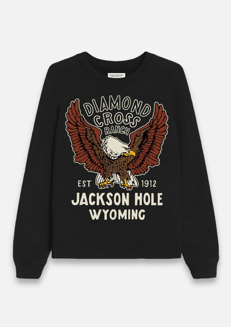 Diamond Cross Ranch black Sweatshirt Eagle