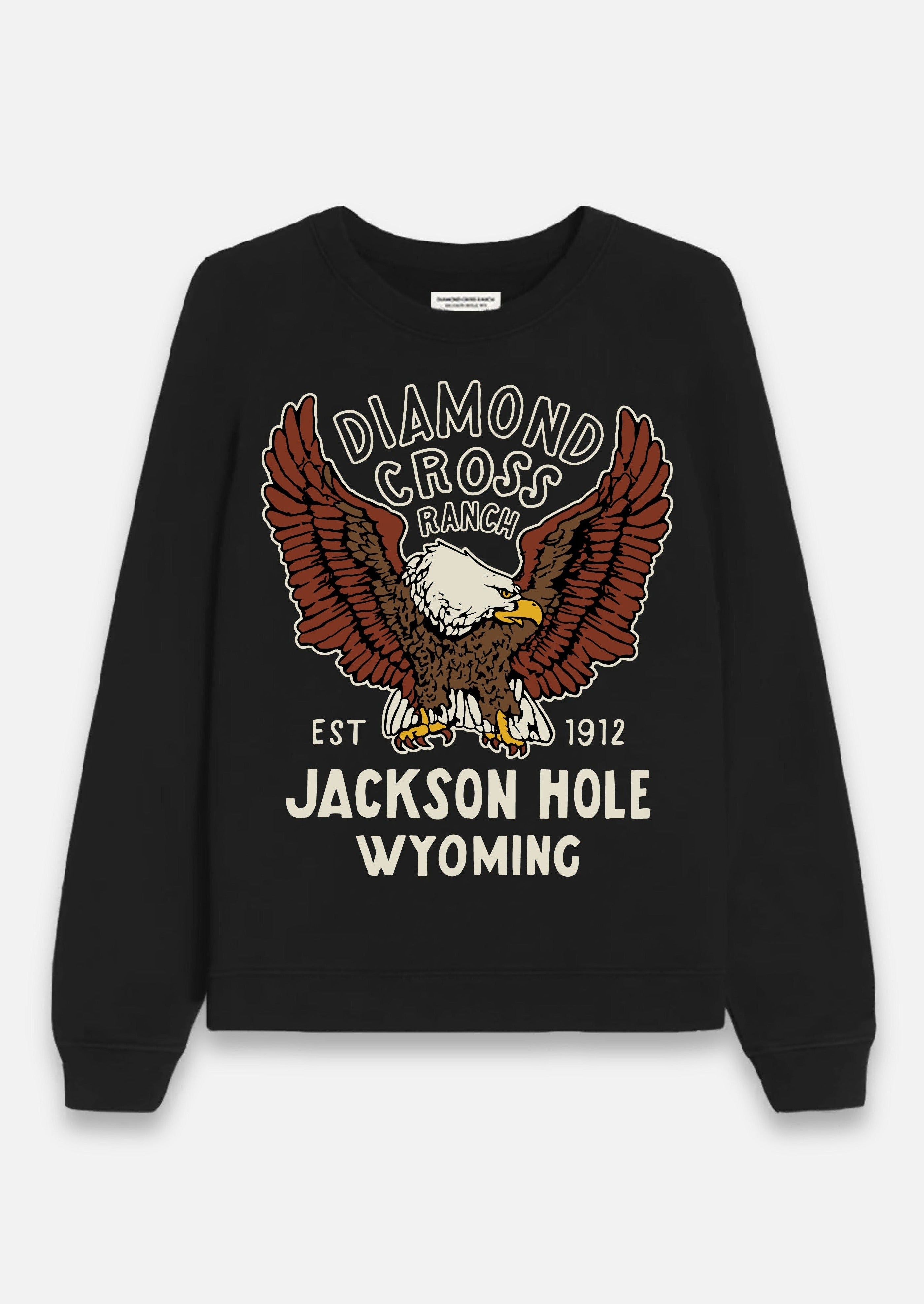 Diamond Cross Ranch black Sweatshirt Eagle