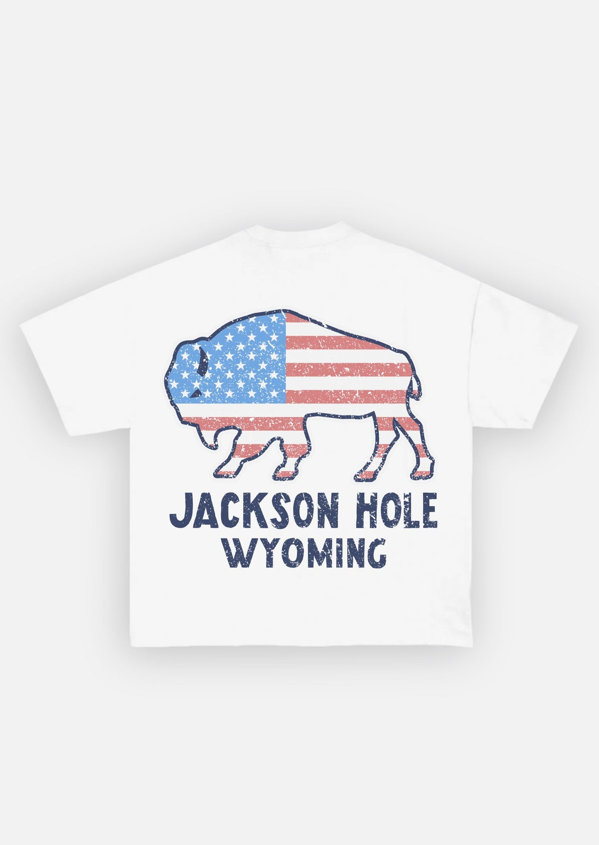White | Diamond Cross Ranch American Buffalo White T-shirt