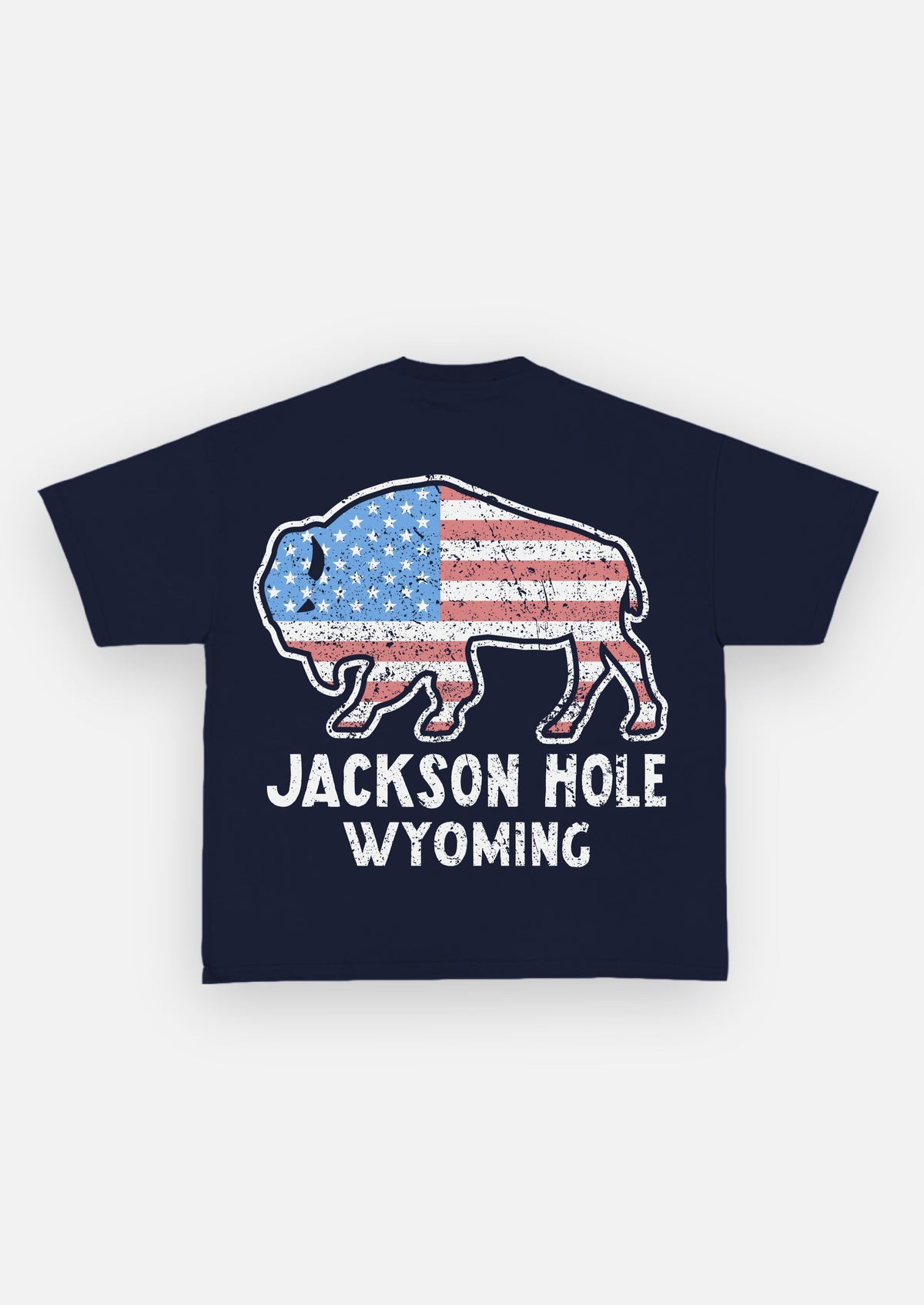 Navy | Diamond Cross Ranch American Buffalo Dark Blue T-shirt