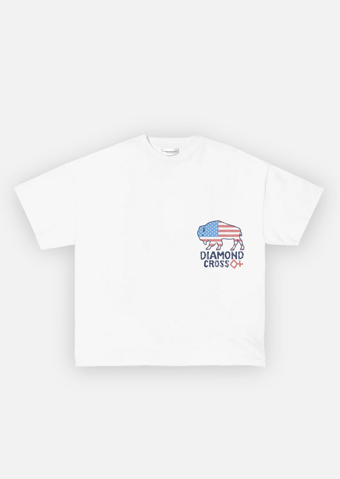 Diamond Cross Ranch American Buffalo white T-shirt 