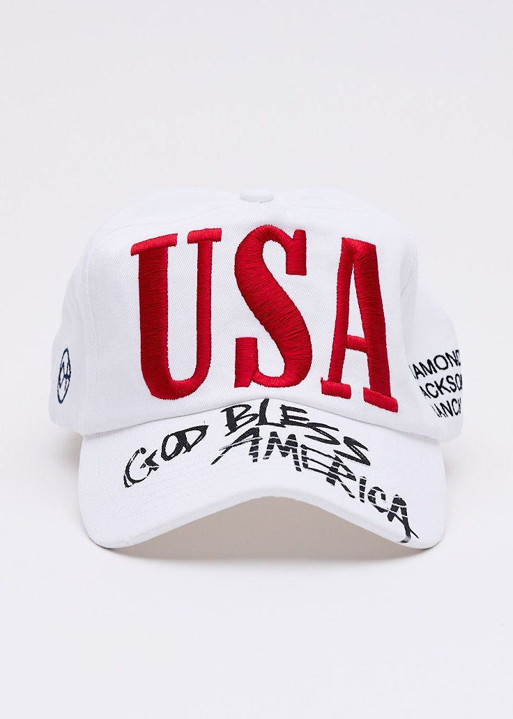 White USA | USA 250 Caps