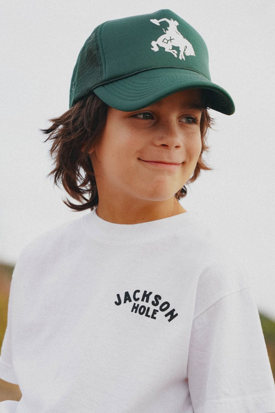 Green & White | Kids Trucker Hat