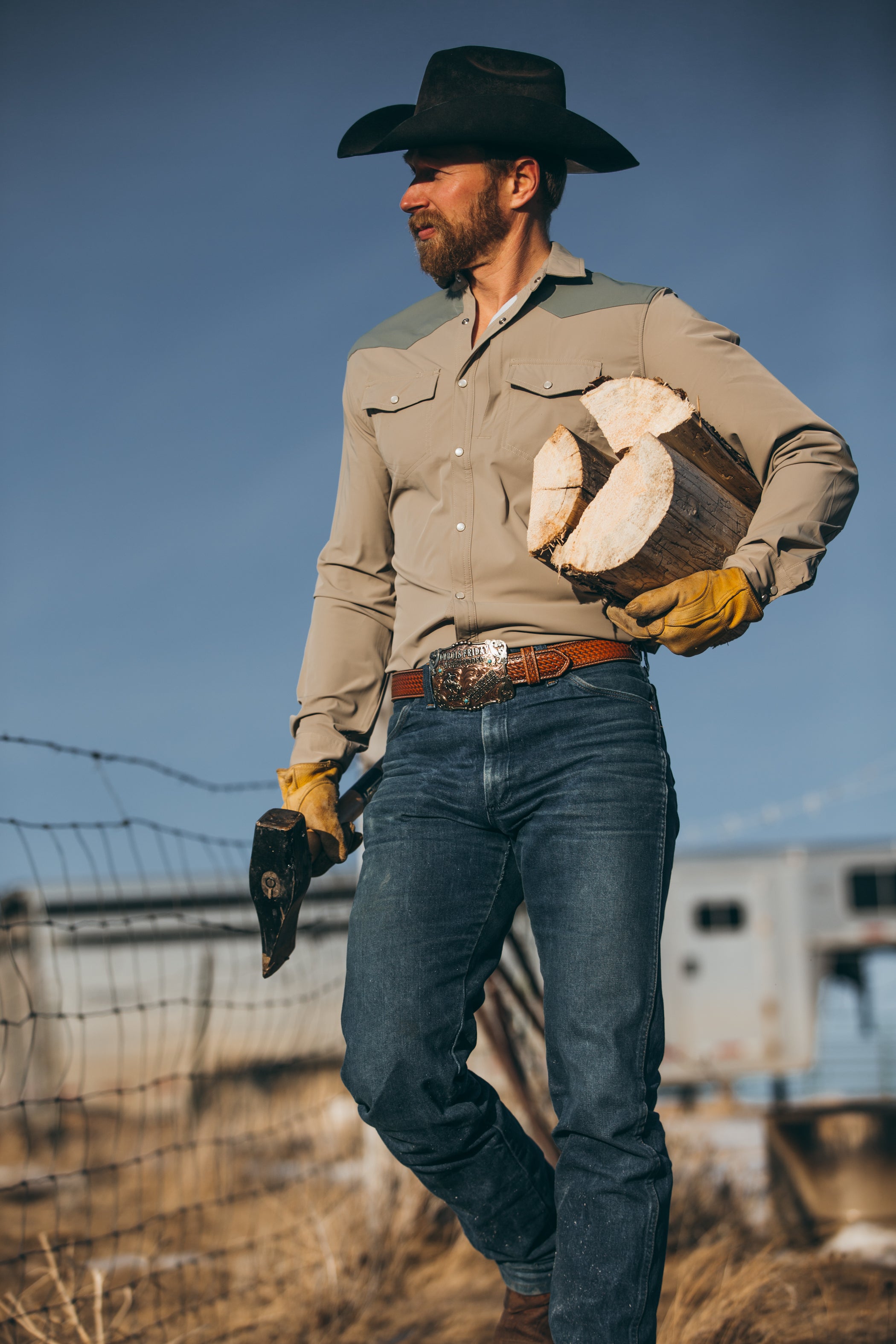 Cowboy Shirt Two-Color – Diamond Cross Ranch Cowboy Shirt Two-Color – Diamond Cross Ranch