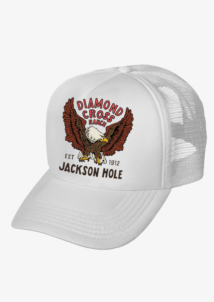 Diamond Cross Ranch Marlboro Man Wyoming White Eagle Trucker Cap