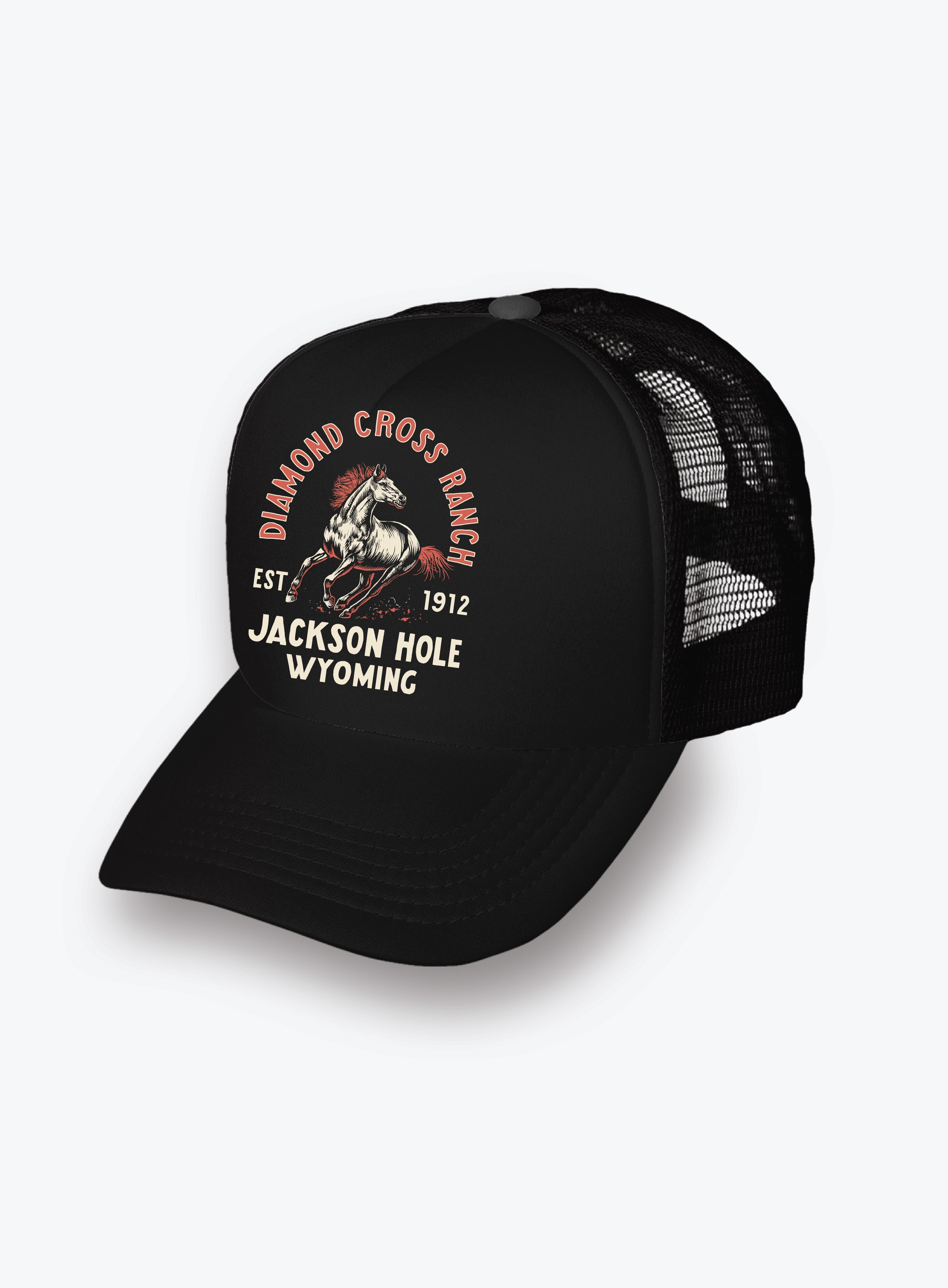 Diamond Cross Ranch Rodeo Bronco Black Cap