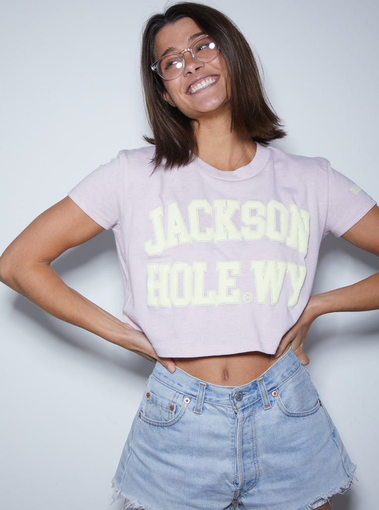 Diamond Cross Ranch Wyoming Purple Jackson Crop Top