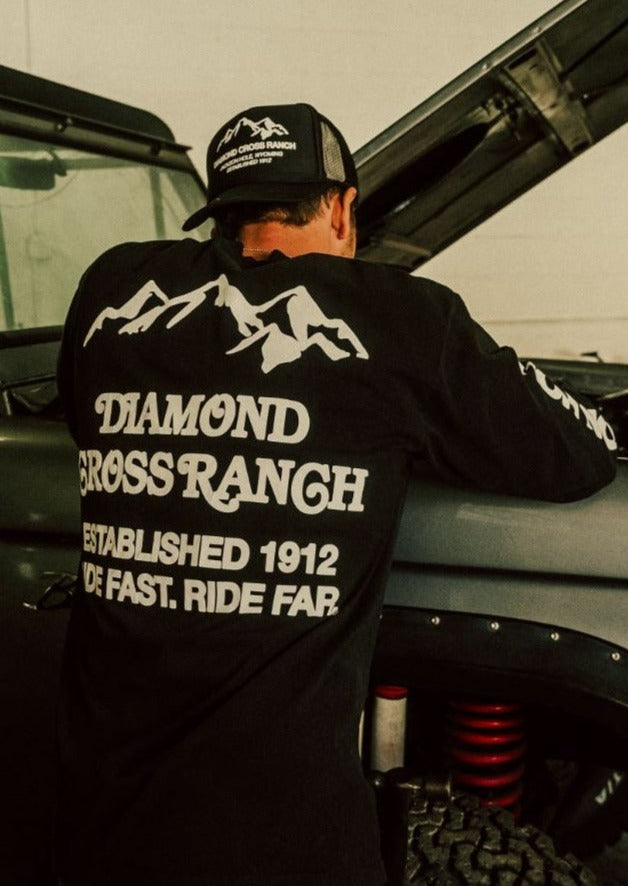 Diamond Cross Ranch Yellowstone Wyoming Black Trailblazer Longsleeve