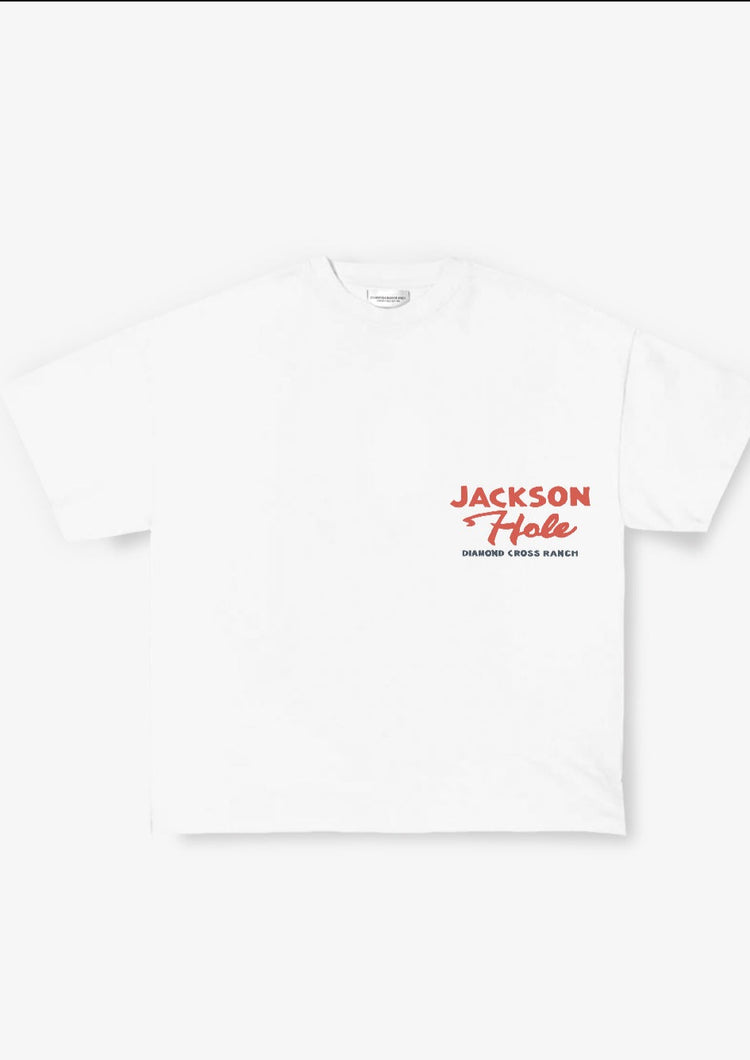 Diamond Cross Ranch Rodeo Jackson White T-Shirt