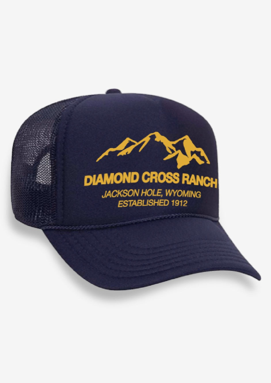 Diamond Cross Ranch Cowboy Yellowstone Wyoming Mountain Trucker Cap