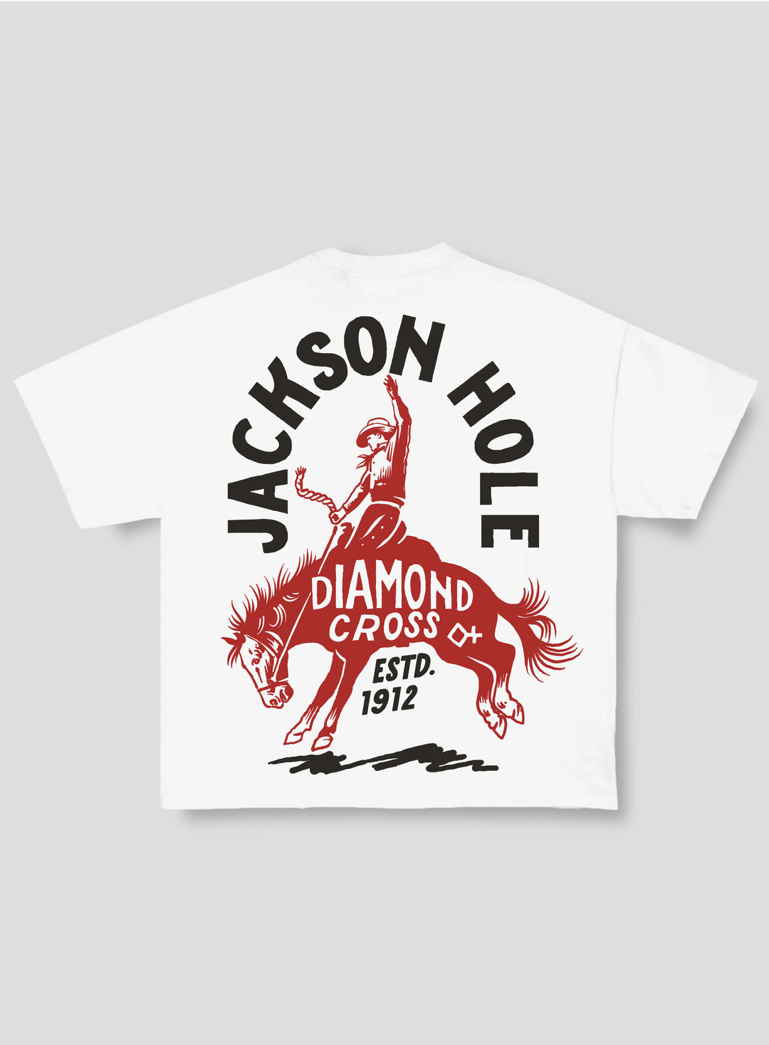 Diamond Cross Ranch Cowboy Rodeo White Maverick T-Shirt