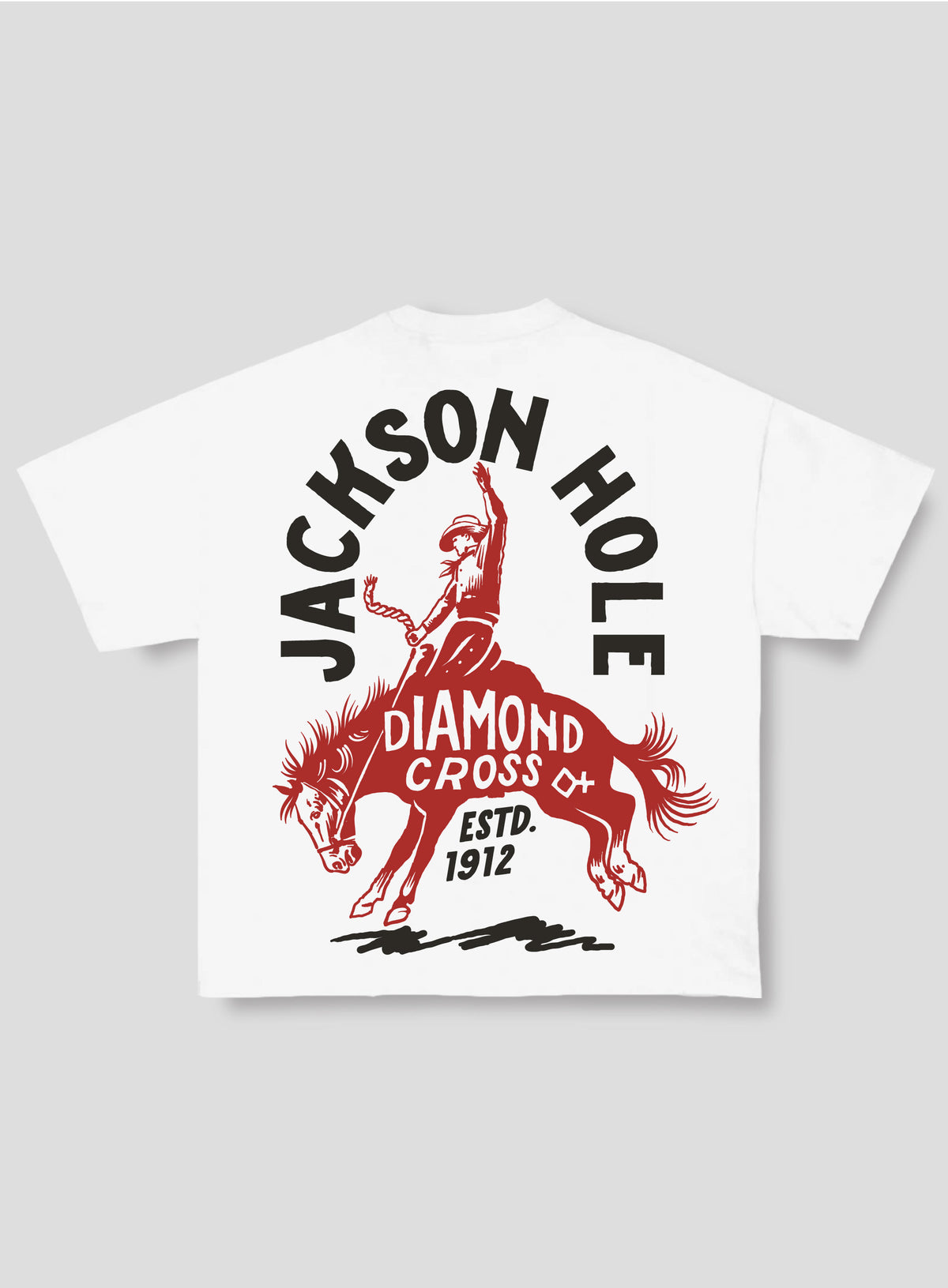 White | Diamond Cross Ranch Cowboy Rodeo White Maverick T-Shirt