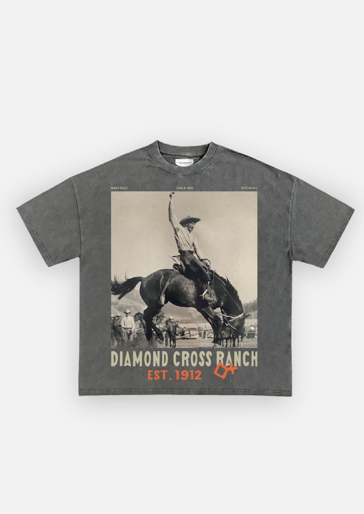 Jadore Cowboys Diamond Cross Ranch Shrunken Tee
