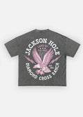 Black Distressed | Diamond Cross Ranch Yellowstone Black Hi Flyer T-Shirt