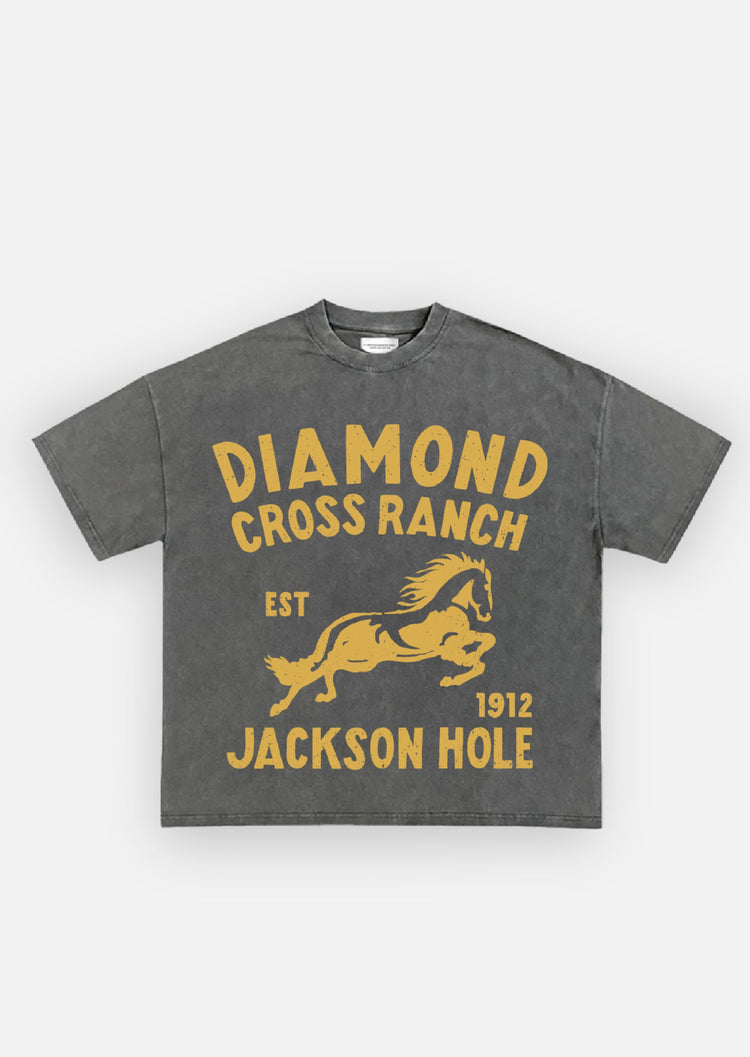 Diamond Cross Ranch Yellow Horse T-Shirt 