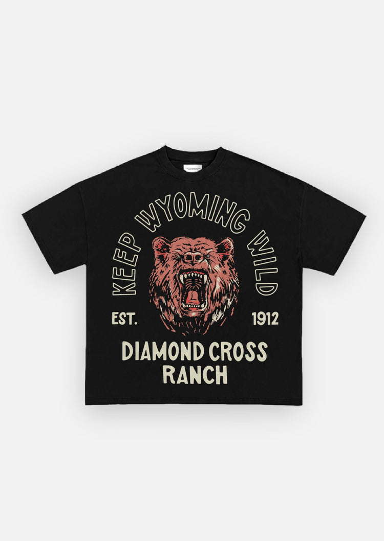 Diamond Cross Ranch Wyoming Wild Black T-Shirt