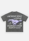 Black Distressed | Diamond Cross Ranch Runnin T-Shirt