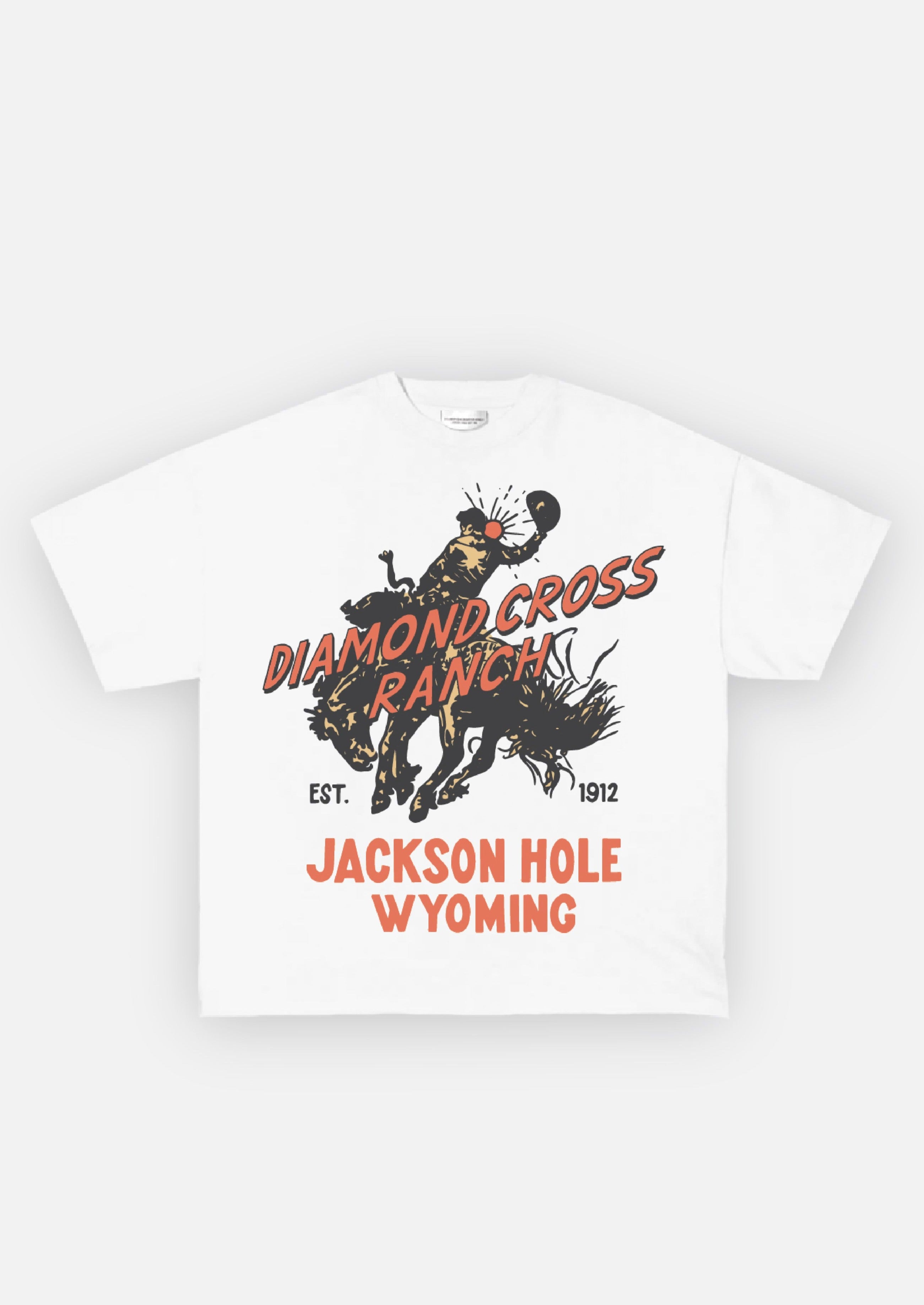 Diamond Cross Ranch Rowdy White T-Shirt 