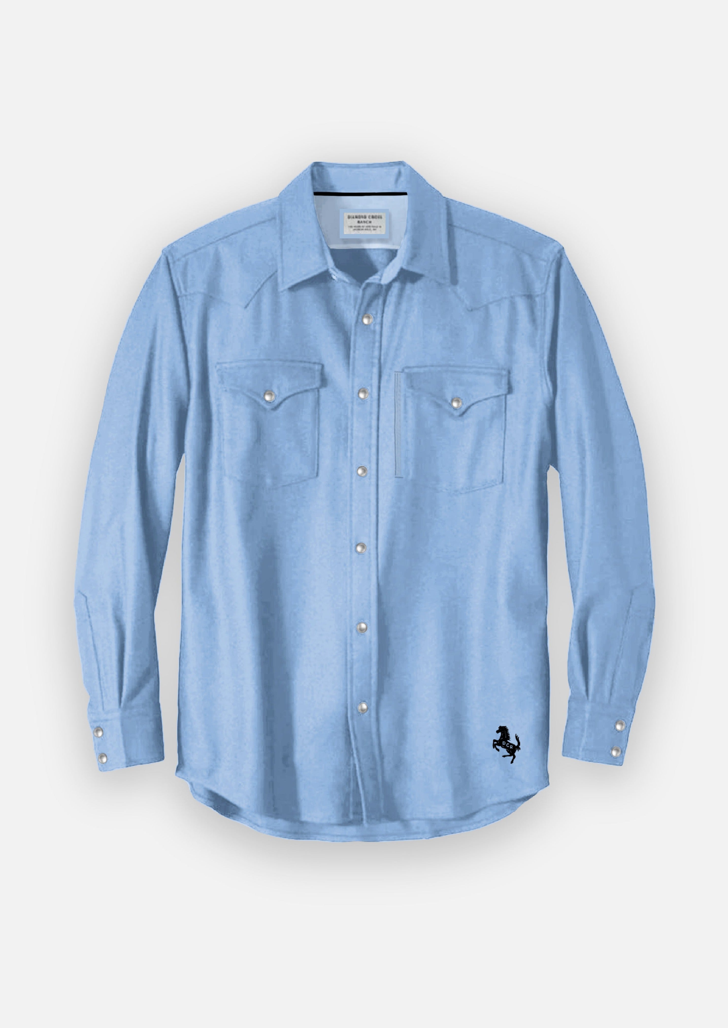 Cowboy Shirt Denim Blue / XXL by Diamond Cross Ranch Cowboy Shirt Denim Blue / XXL by Diamond Cross Ranch