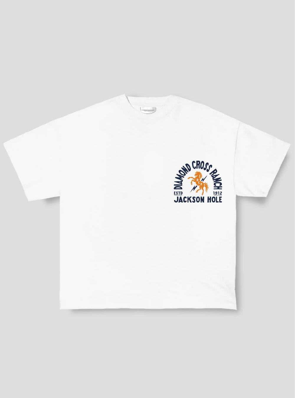 White | Diamond Cross Ranch White T-Shirt