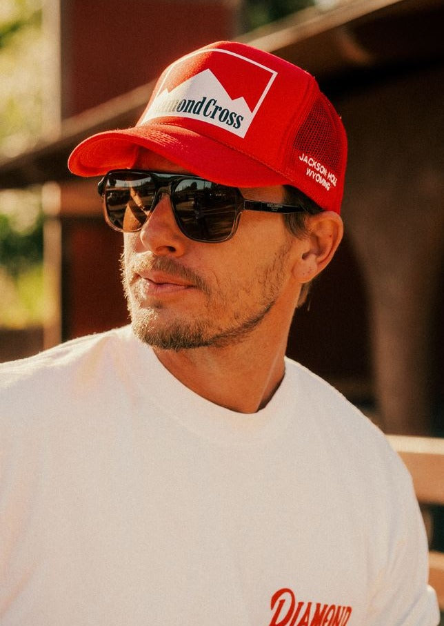 Red Cap & White Logo | Diamond Cross Ranch Marlboro Man Wyoming Cowboy Hat